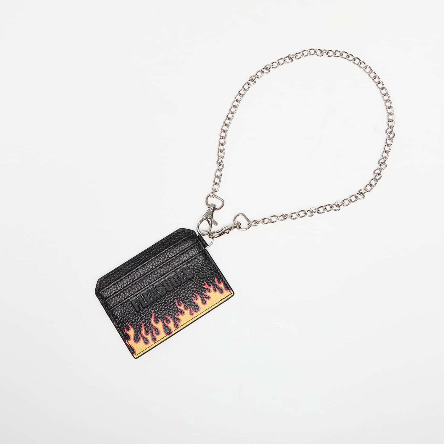 Tegnebog Pleasures PLEASURES Leather Card Holder with Chain Sort | P25SU073 BLACK, 0