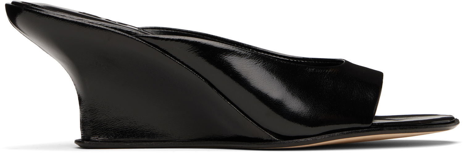 Tøj BY FAR BY FAR Caroo Wedge Mules Sort | MWFHO130LL032BK001PL, 0