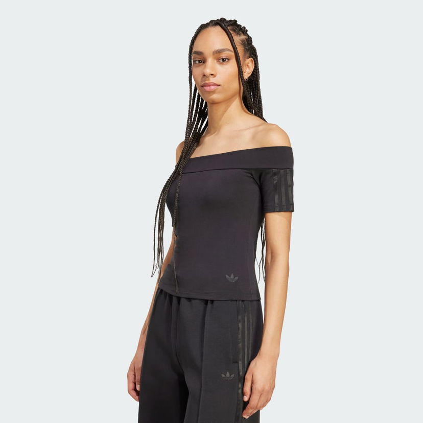 T-shirt adidas Performance Adicolor Bandeau Off-The-Shoulder Tee Sort | JV9742