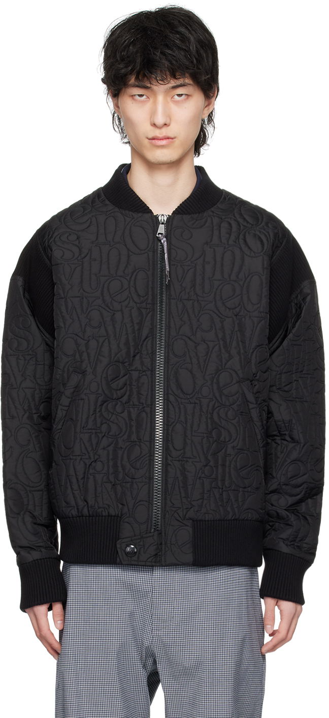 Bomberjakke Vivienne Westwood Stripped Cyclist Black Bomber Jacket Sort | 33040009-W00PS-PI