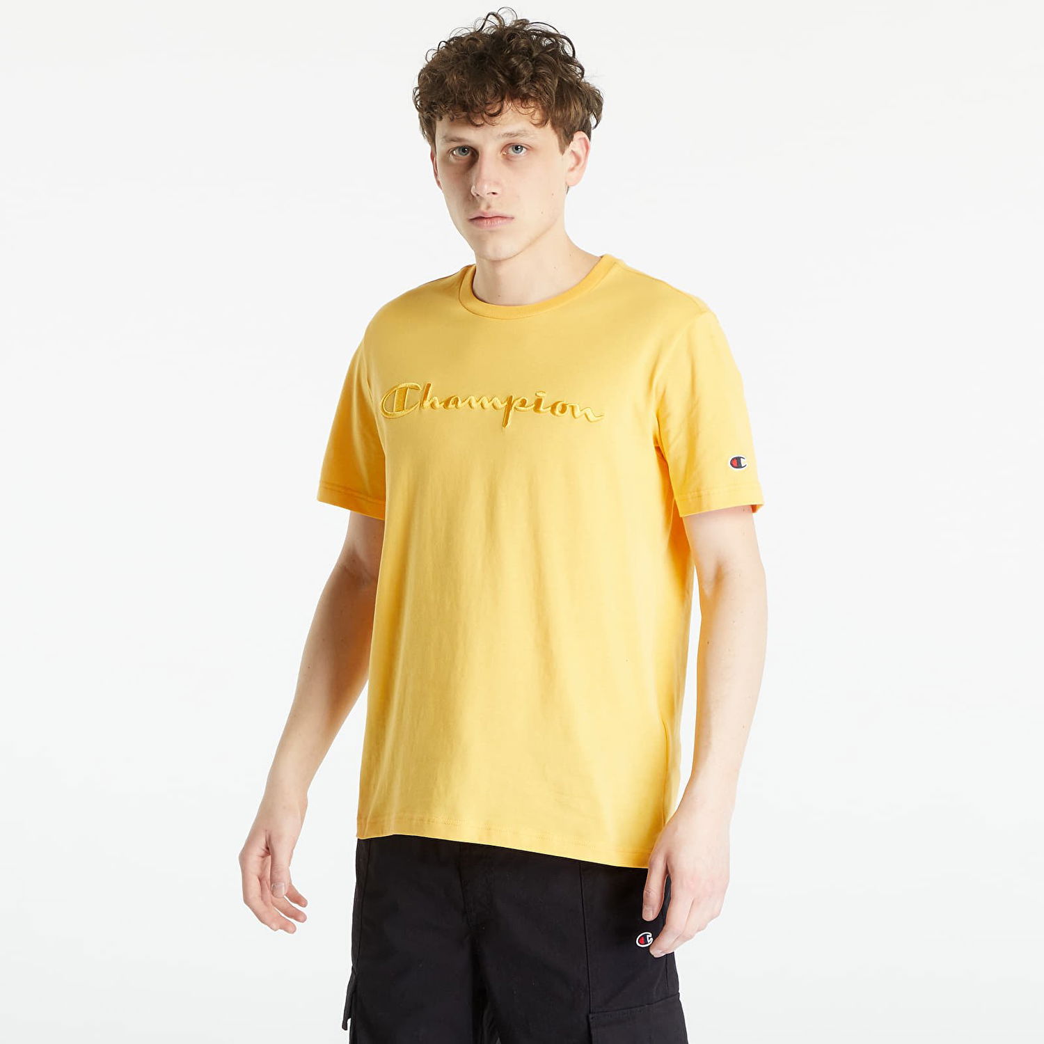 T-shirt Champion Crewneck T-Shirt Gul | 218490 CHA YS126, 0
