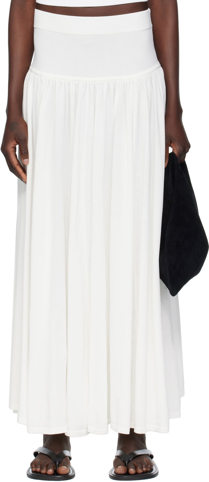 Nederdel Loulou de Saison Loulou de Saison Romy Maxi Skirt Hvid | ROMY