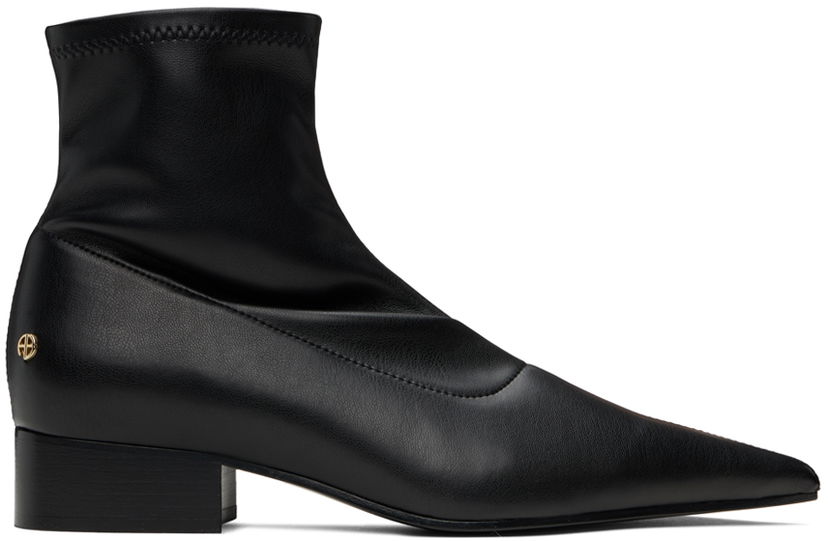 Tøj Anine Bing ANINE BING Hilda Flat Ankle Boots Sort | A-14-1209-000