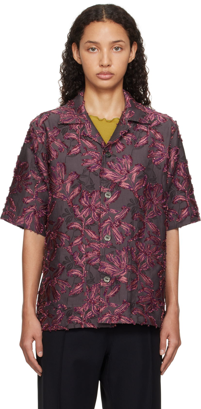 Skjorte Needles Cabana Shirt Lilla | PU224
