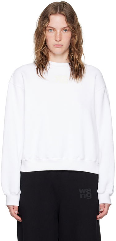 Sweatshirt Alexander Wang Puff Logo Sweatshirt Hvid | 4CC3241508, 0