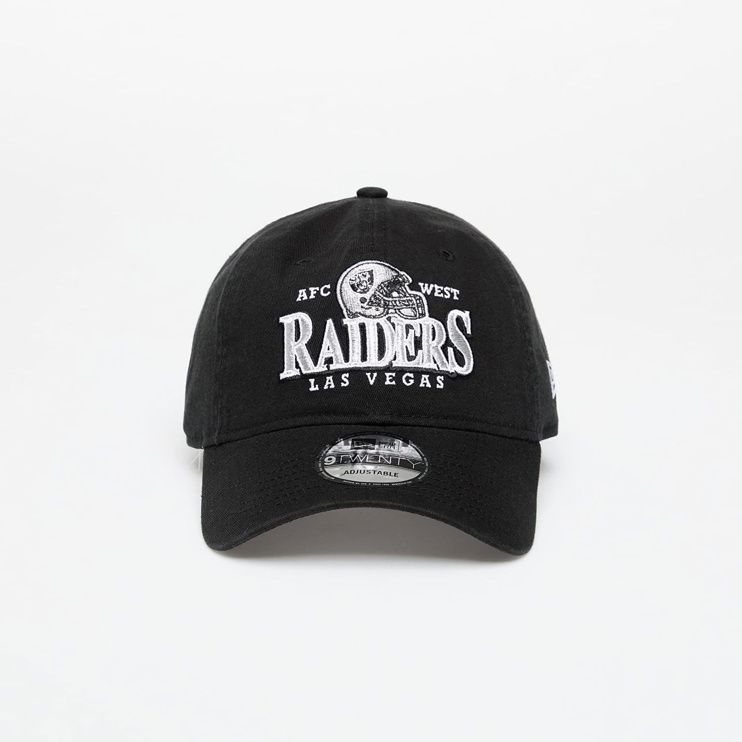 Kasket New Era Las Vegas Raiders Helmet 9TWENTY Adjustable Cap Sort | 60667635, 0