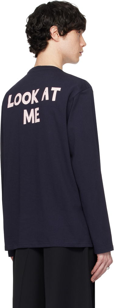 T-shirt JW Anderson JW Anderson 'JWA' Long Sleeve T-Shirt Mørkeblå | JT0281-PG1510, 2