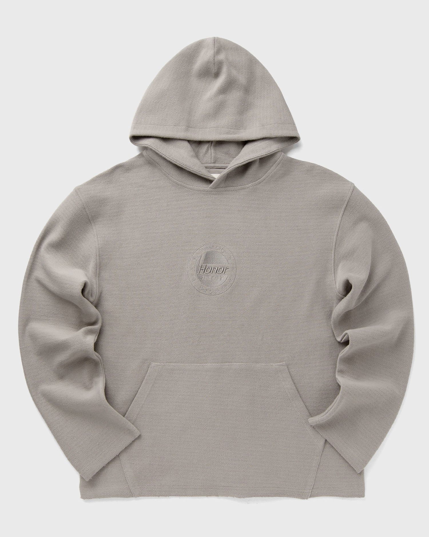 Sweatshirt Honor The Gift Herringbone Hoodie Grå | HTG250154-STONE, 0