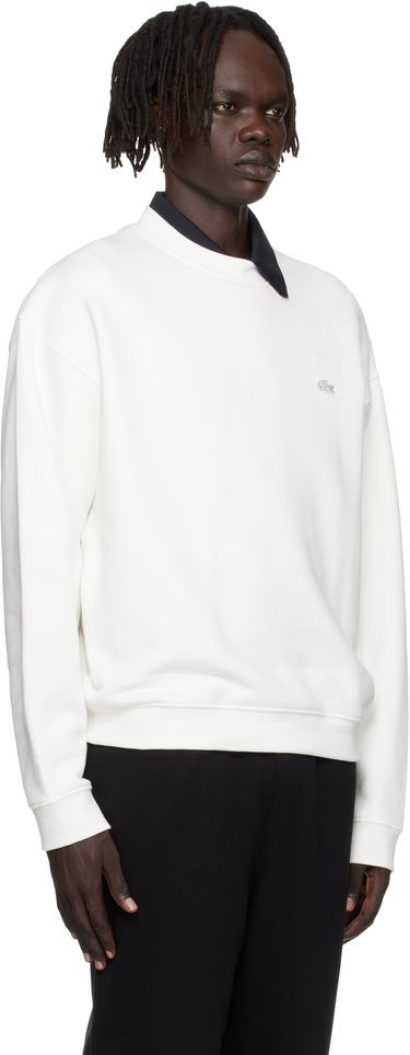 Sweatshirt Lacoste Loose Fit Heavy Fleece Sweatshirt Hvid | SH7745_70V, 1