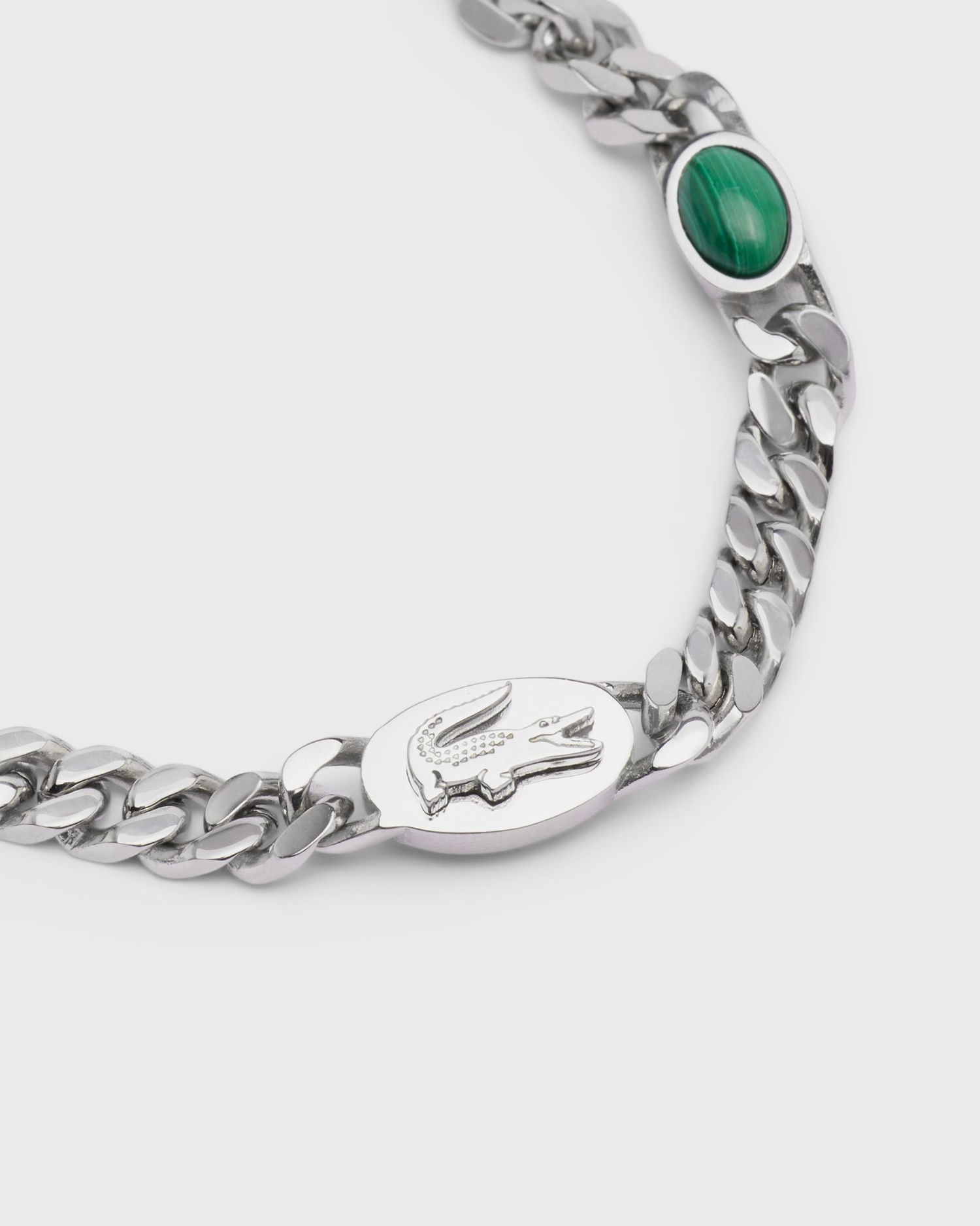 Armbånd Lacoste Chain Bracelet with Crocodile Emblems and Oval Inlays Metalisk | JL127B-041, 1