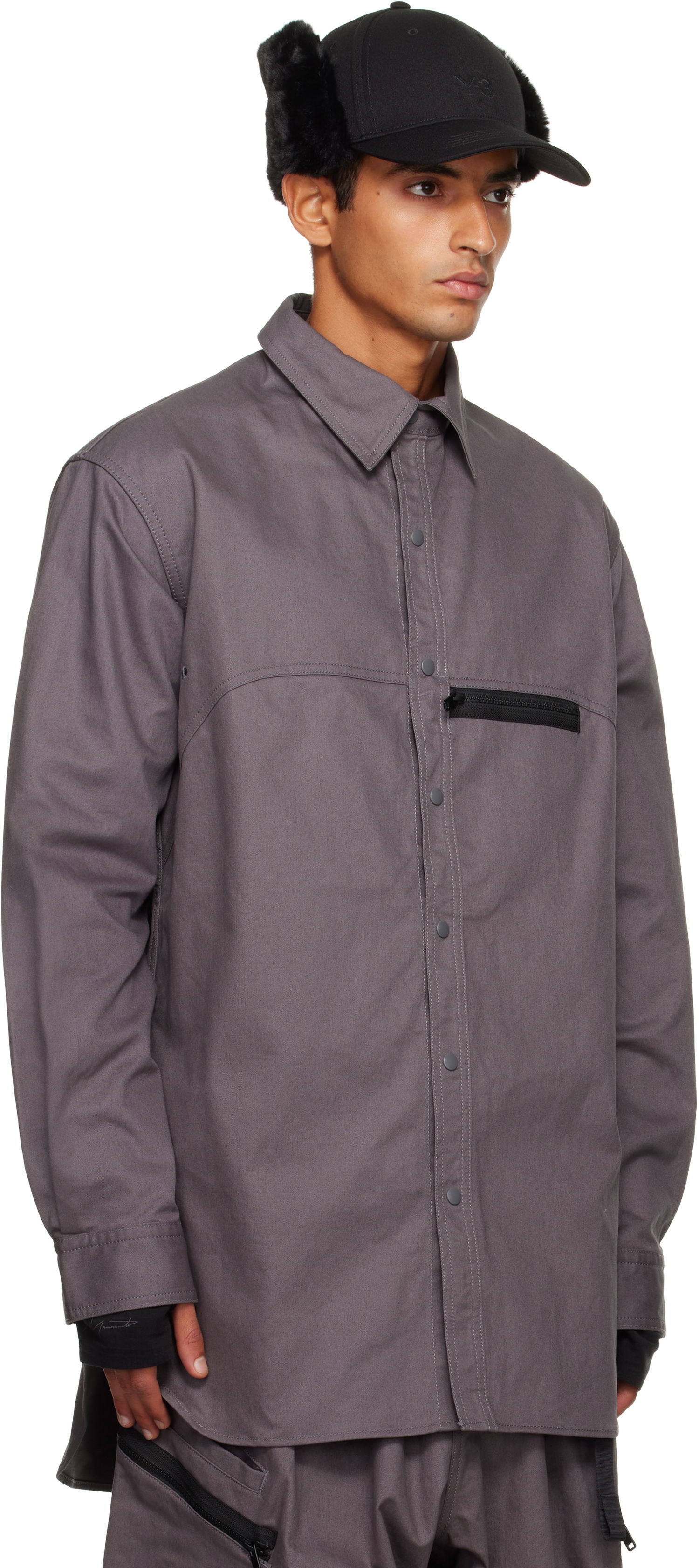 Skjorte Y-3 Y-3 Twill Shirt Grå | KB2079, 1