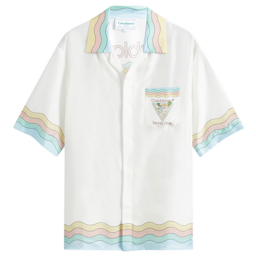 Skjorte Casablanca Tennis Club Icon Hvid | U-MPF24-SH-003-02