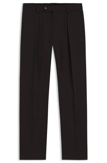 Bukser BOSS BECKHAM micro-patterned trousers in cotton Sort | 50554875