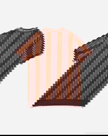 Sweater Martine Rose Striped Knitted T-Shirt Brun | 959YA12700, 2