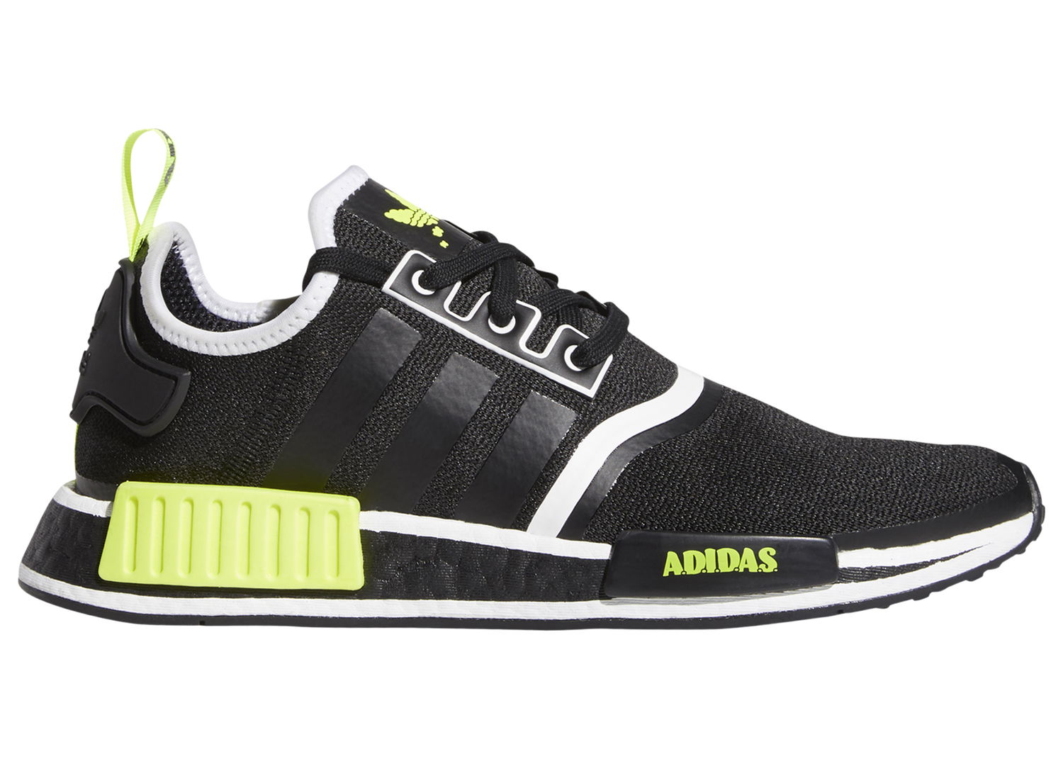 Sneakers og sko adidas Originals NMD R1 Black Solar Yellow Sort | GV7183, 0
