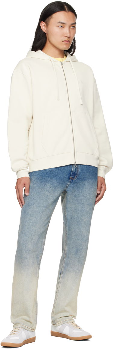 Sweatshirt Dime Dime Cursive Zip Hoodie Hvid | DIMEFA2573NAT, 3