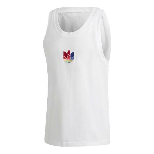 Tanktop adidas Originals Embroidered Logo Retro Sports Vest Hvid | GE0855