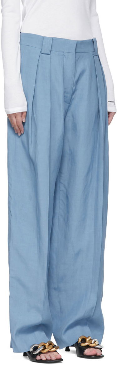 Bukser Stella McCartney Stella McCartney Wide-Leg Viscose Trousers Blå | 6045433STA49, 1