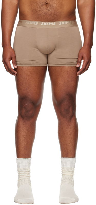 Boksere SKIMS Three-Pack Stretch Boxer Briefs Brun | BO-BBR-5628M, 2