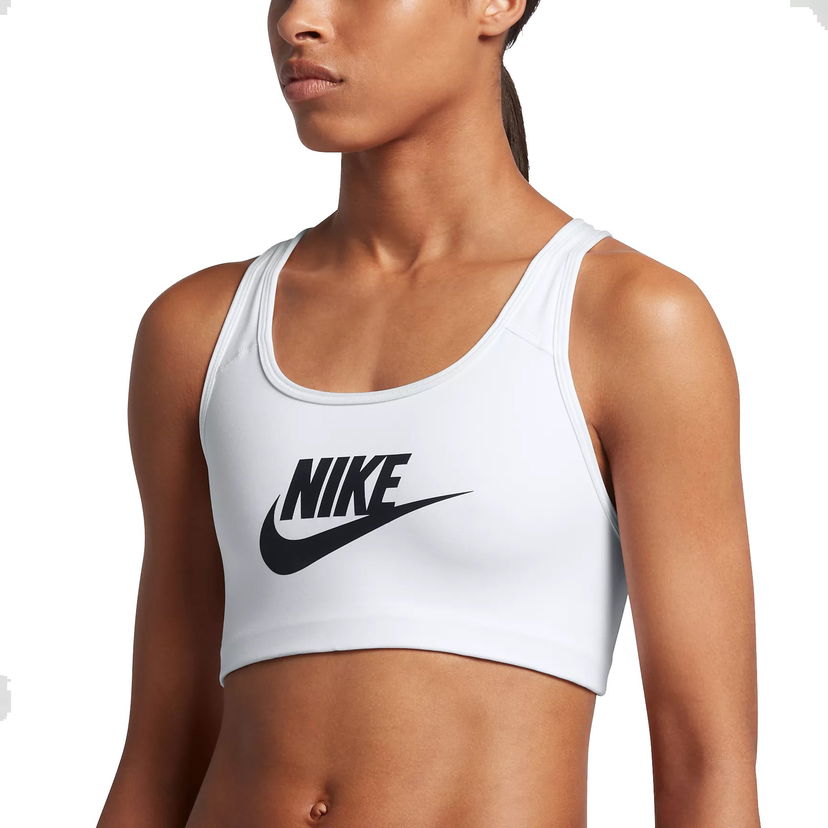 Bh Nike Nike Swoosh Futura Sports Bra Hvid | 899370-100