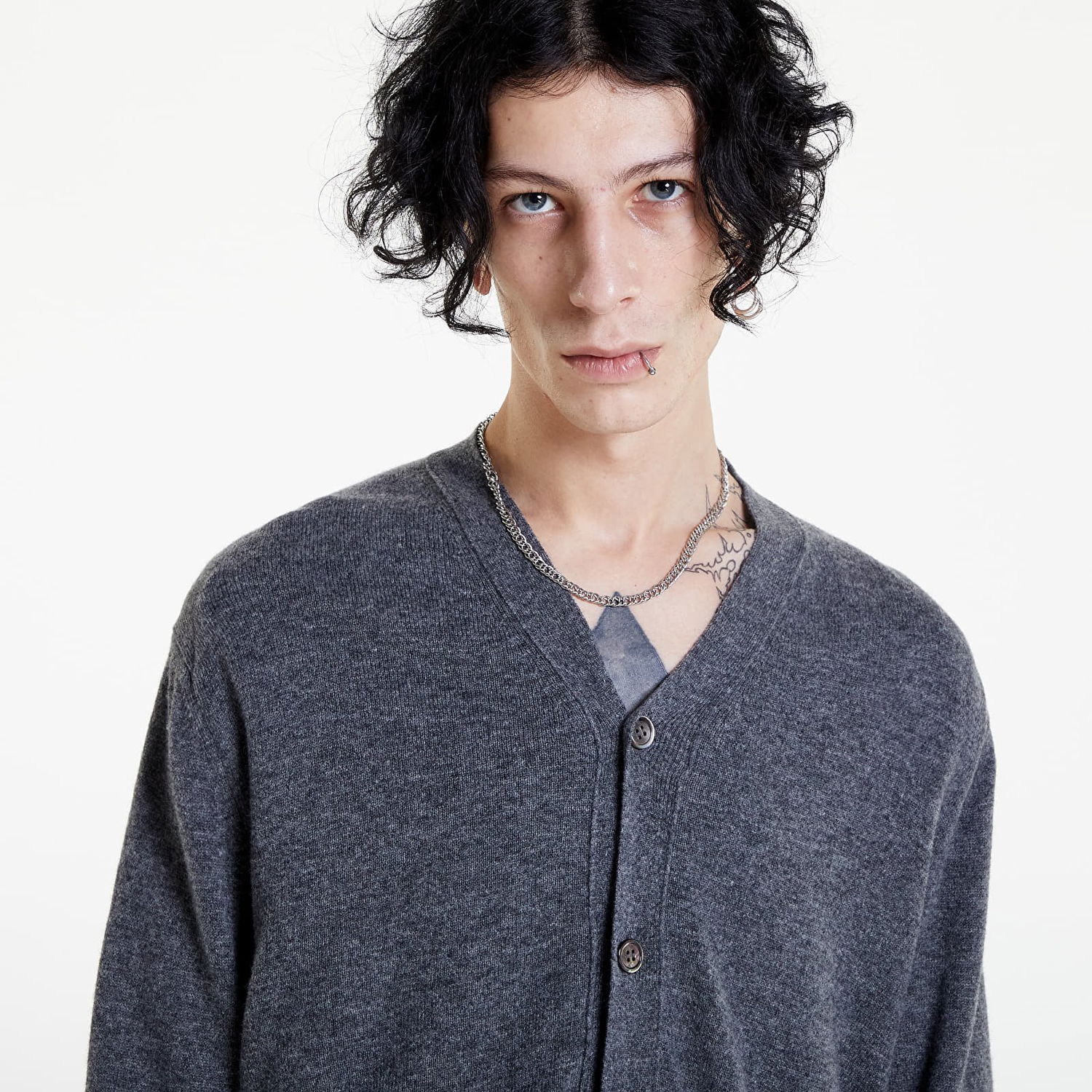 Skjorte Comme des Garçons Shirt Cardiguan Knit Grå | FJ-N011, 0