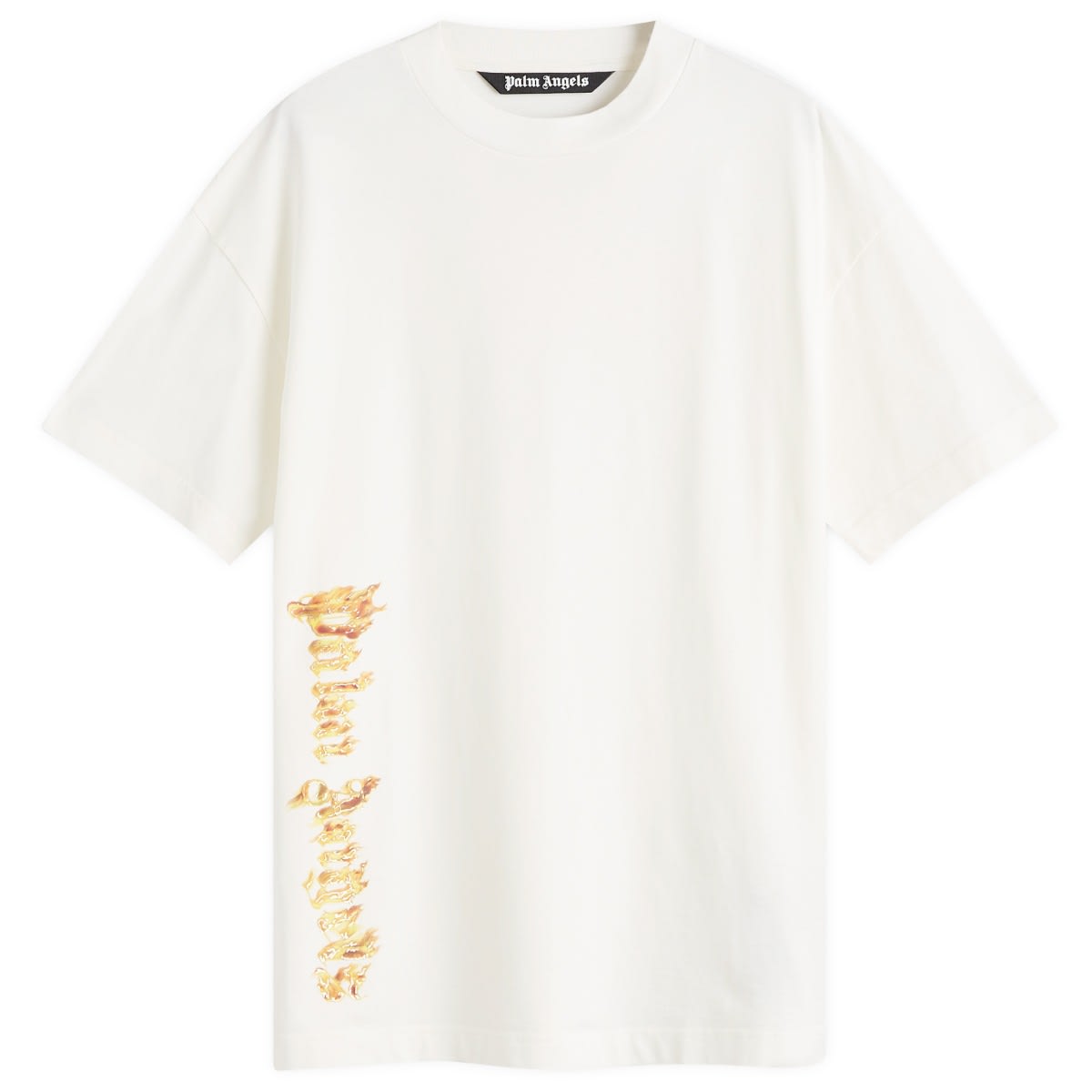 T-shirt Palm Angels Burning Palm T-Shirt Hvid | PMAA001F24JER0080376, 0