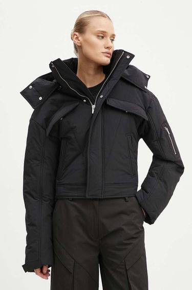 Puffer jakke HELIOT EMIL Cropped Asymmetrical Puffer Jacket Sort | PREAW24.W.02.132, 3