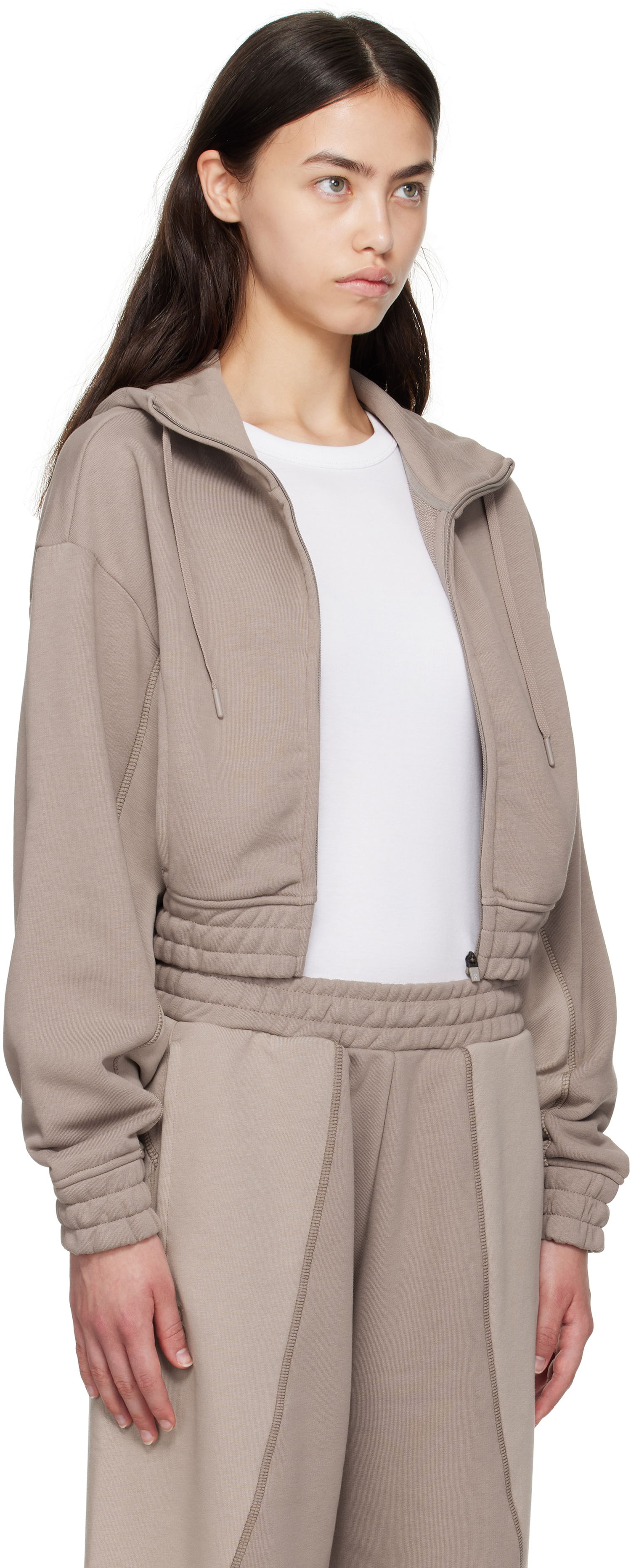 Sweatshirt On Running FKA twigs Edition Club Cropped Hoodie Beige | 1WF11663318, 1