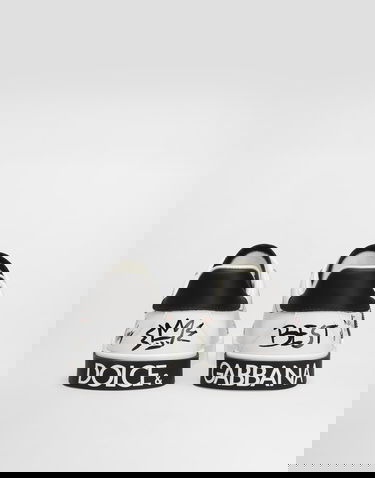 Sneakers og sko Dolce & Gabbana Dolce & Gabbana Portofino Light Printed Calfskin Hvid | DA5312A3A17HWF57, 3