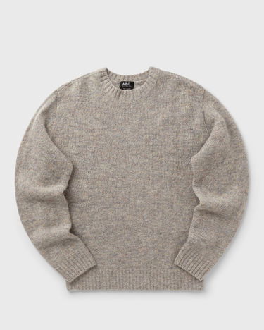 Sweater A.P.C. Lucas Brushed Alpaca Crewneck Grå | WOAOG-H23151-PLB, 3