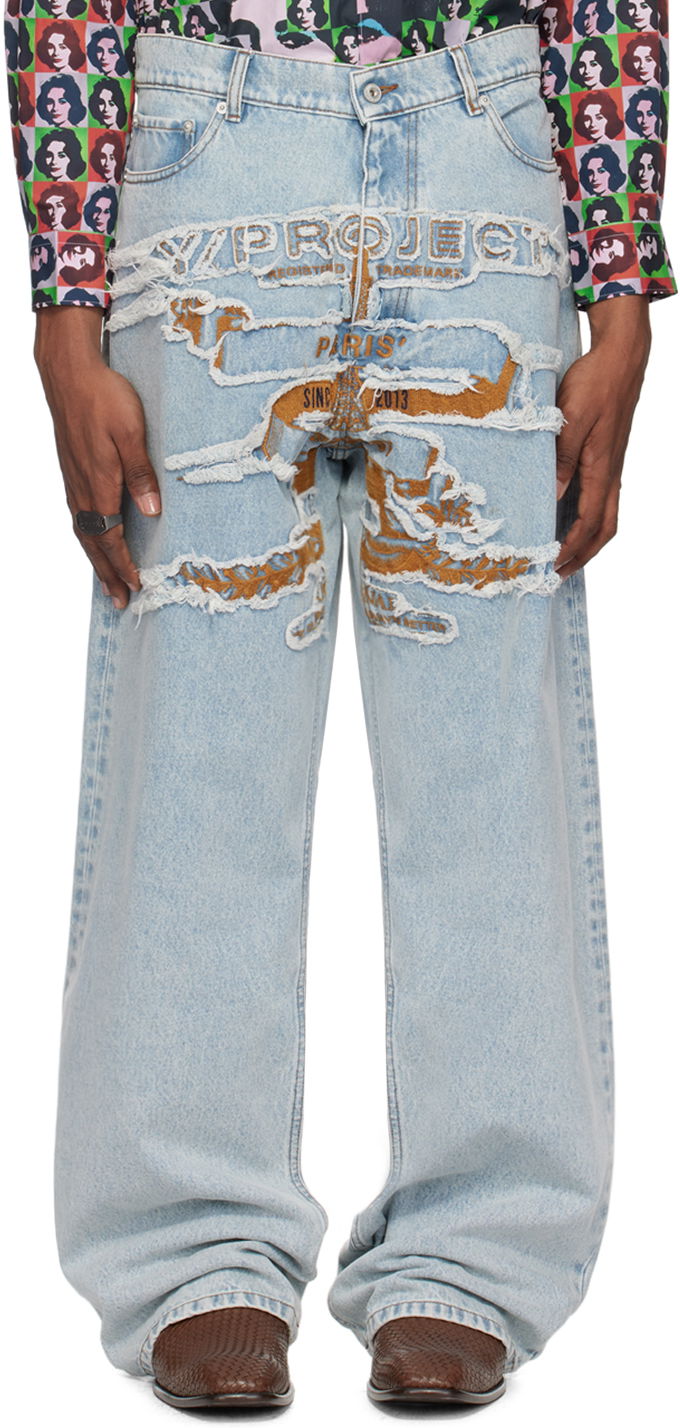 Jeans Y/PROJECT Blue 'Paris' Best' Jeans Blå | 207PA005