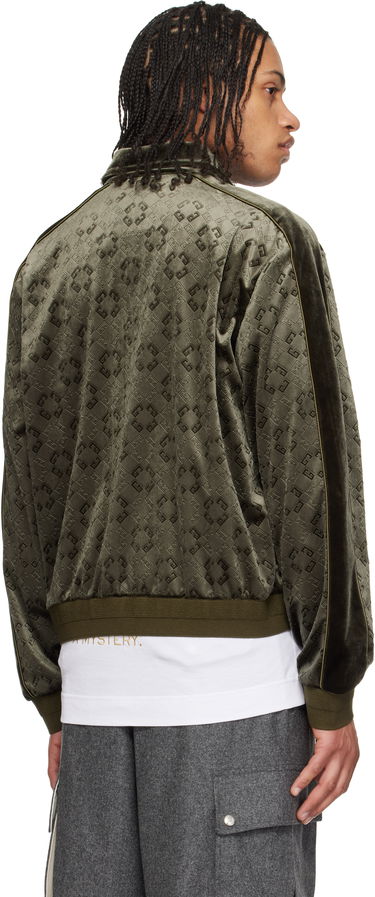 Bomberjakke Givenchy Givenchy Monogram 72 Velvet Track Jacket Grøn | BM01A4316Z300, 2