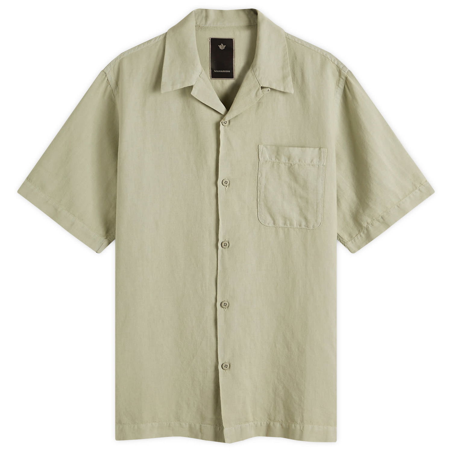 Skjorte Maharishi Maharishi Hemp Vacation Shirt, Size Large Grøn | 5211-SAG, 1