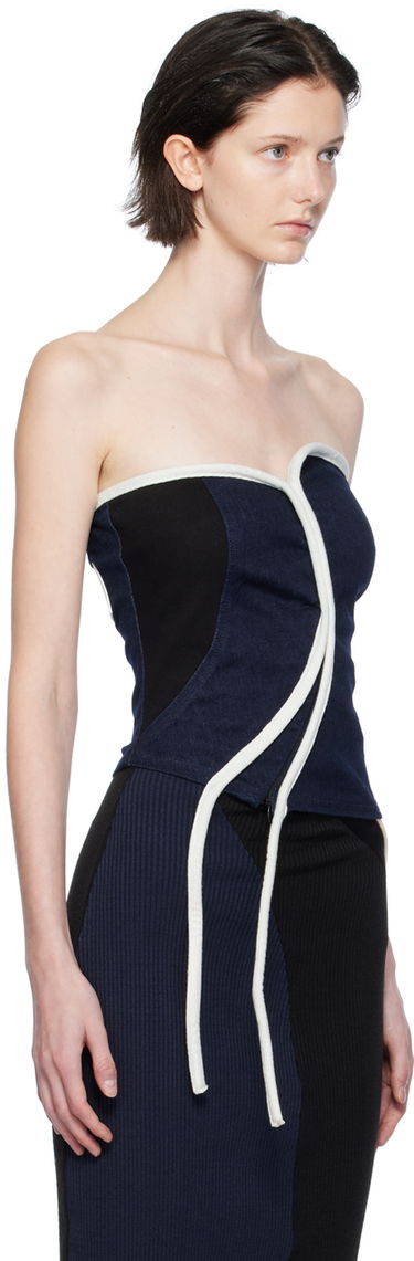 Tanktop Ottolinger Ottolinger Asymmetric Denim Tank Top Blå | 1703411, 1