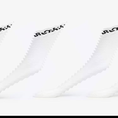 Sokker BOSS Hugo 2-Pack of Quarter-Length Socks in Stretch Fabric White Hvid | 50469747-100, 3
