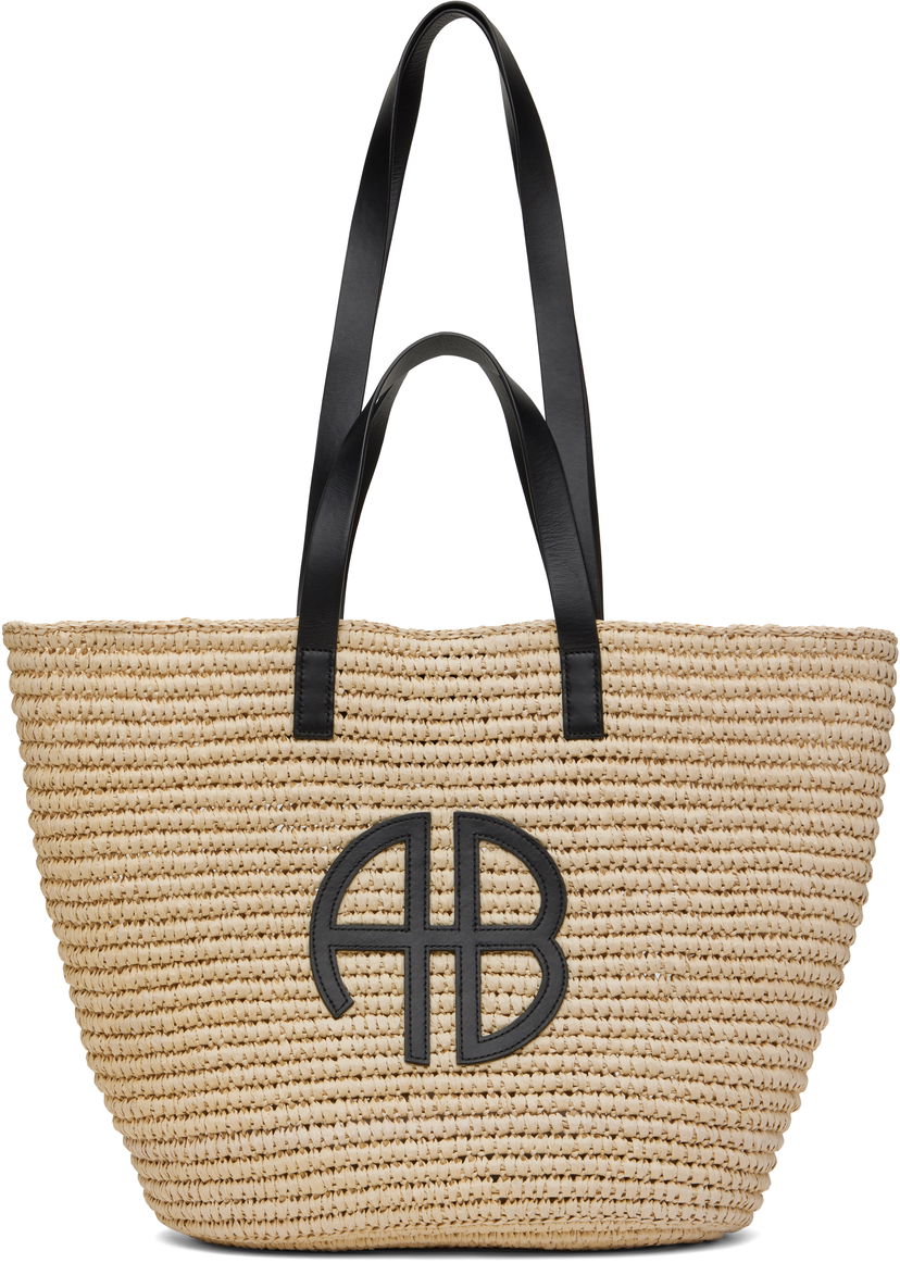 Mulepose Anine Bing ANINE BING Palermo Raffia Tote Beige | A-13-1161-129