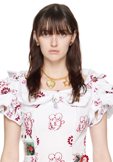 Øreringe Chopova Lowena Chopova Lowena Lucky Star Heart Earrings Metalisk | 6431, 2