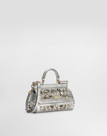 Håndtaske Dolce & Gabbana Dolce & Gabbana Sicily Small Jewelled Handbag Metalisk | BB7116BH7438D708, 2