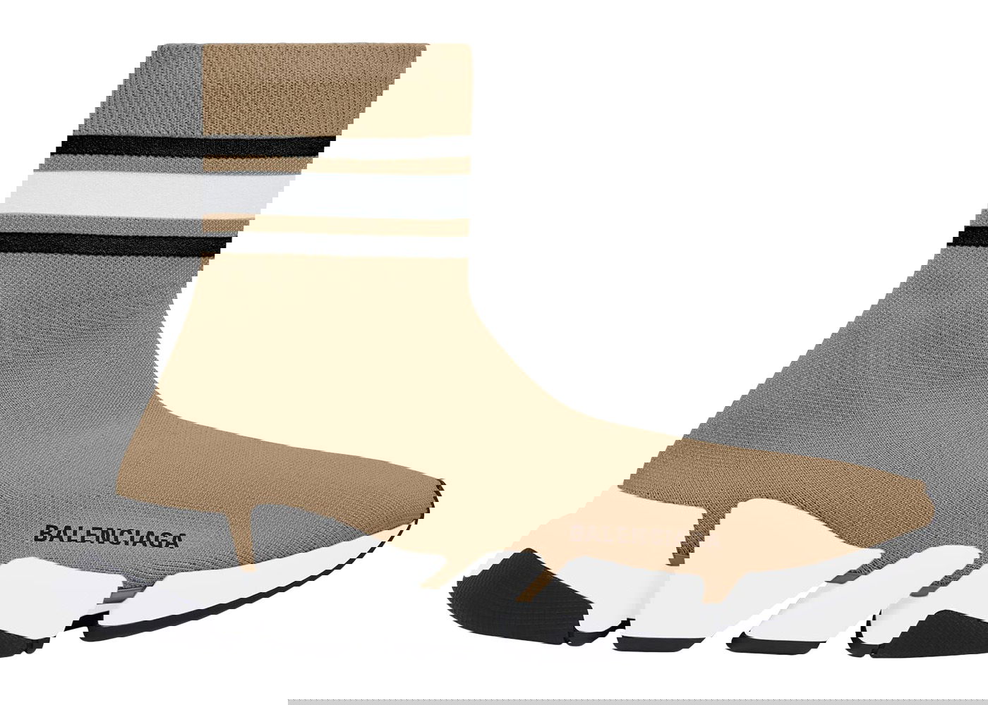 Sneakers og sko Balenciaga Balenciaga Speed 2.0 Recycled Knit Stripes Brun | 674617W2F619119, 0