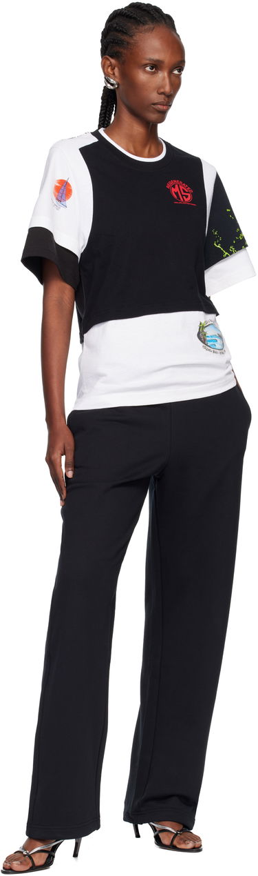 T-shirt Marine Serre Regenerated Graphic Jersey Layered T-shirt Flerfarvet | MTT096AUJER0003, 3
