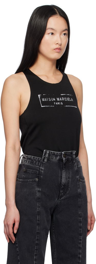 Tanktop Maison Margiela Maison Margiela Logo Tank Top Sort | S51NL0048 S24522, 1