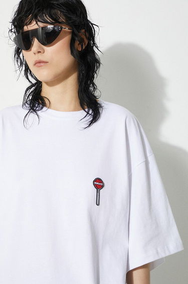 T-shirt Fiorucci Fiorucci Lollipop Patch Boxy T-Shirt Hvid | M01FPTSH103CJ01WH03, 4
