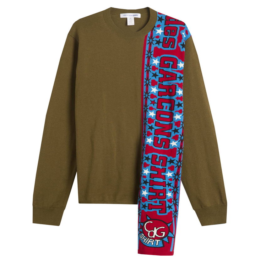 Sweater Comme des Garçons Football Scarf Grøn | FP-N004-051-4