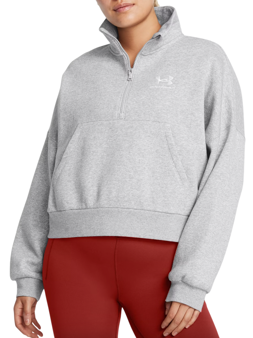 Sweater Under Armour Under Armour Icon Fleece Half Zip Cropped Sweatshirt Grå | 1386460-011