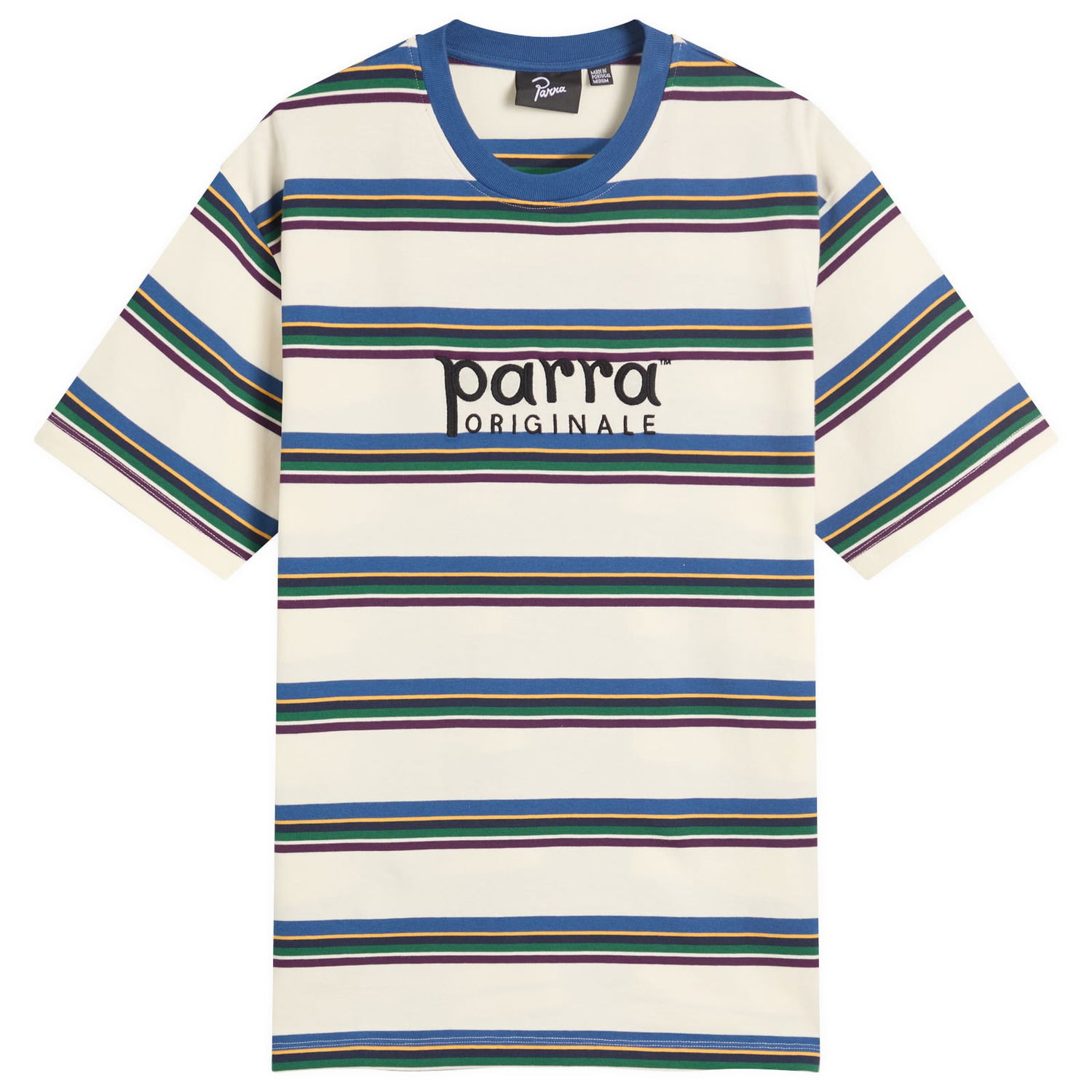 T-shirt By Parra Parra Originale Striped T-Shirt, Size Large Flerfarvet | 53520-WHT, 1