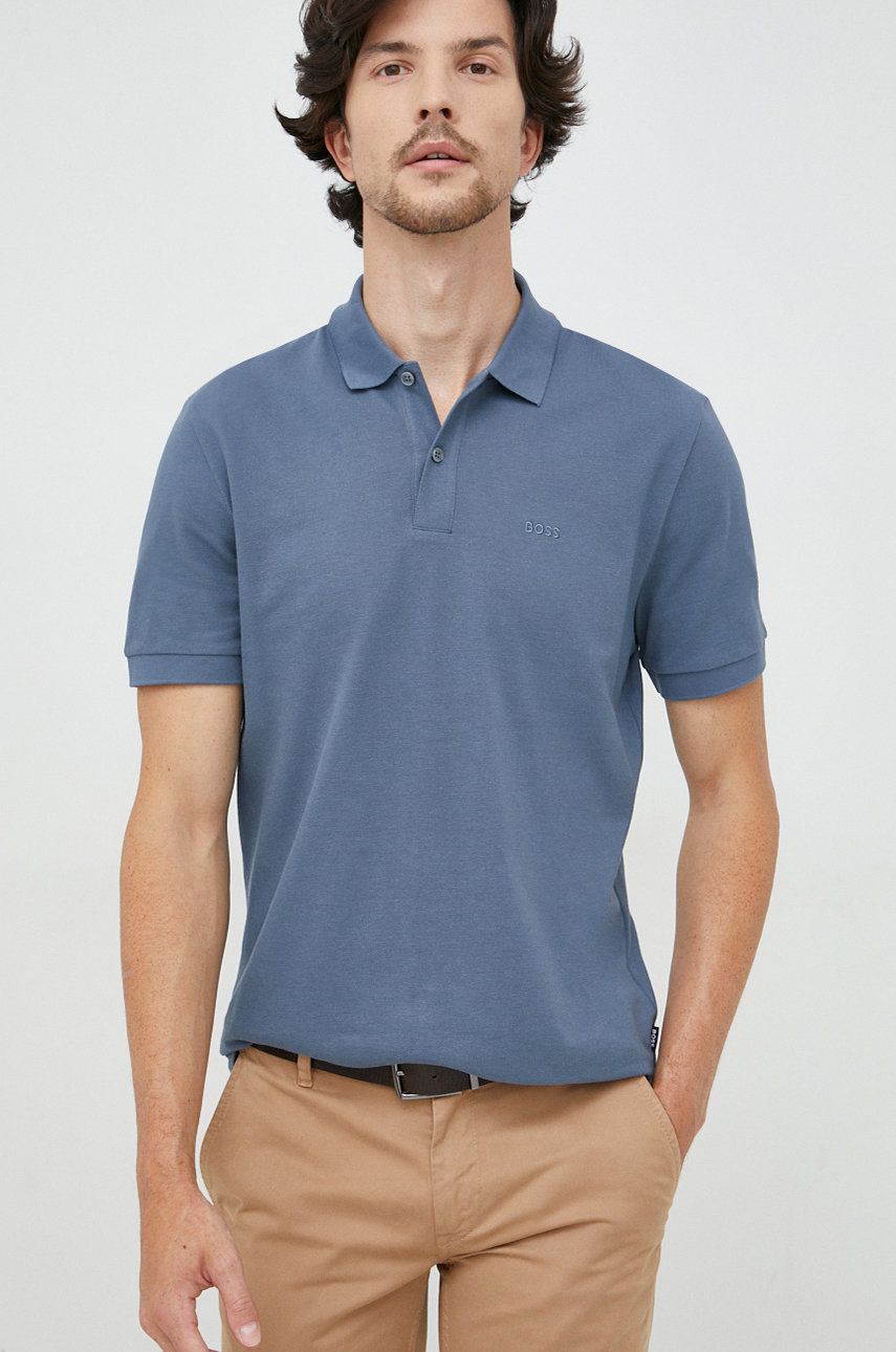 Polo skjorte BOSS Cotton Polo Shirt Blå | 50468301, 0