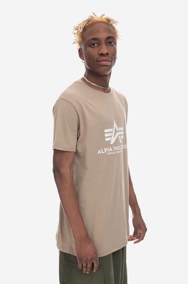 T-shirt Alpha Industries Basic T-Shirt With Print Beige | 100501.679, 0