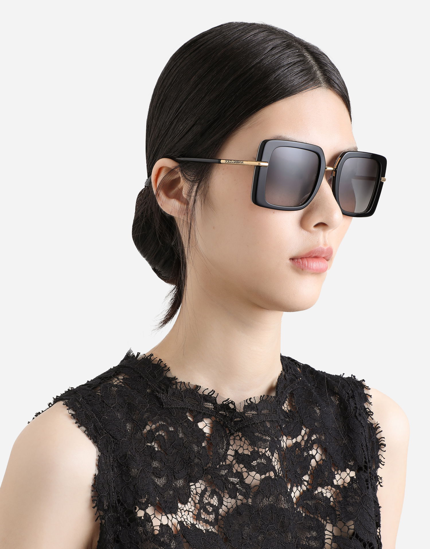 Solbriller Dolce & Gabbana Dolce & Gabbana DNA Square Sunglasses Sort | VG4491VP98G9V000, 1