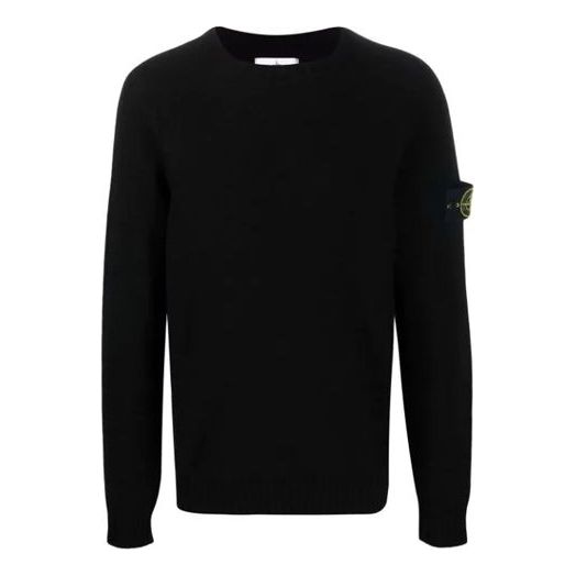 Sweater Stone Island Crew Knit Lambswool Sweater Sort | 7515505A3-V0029, 0