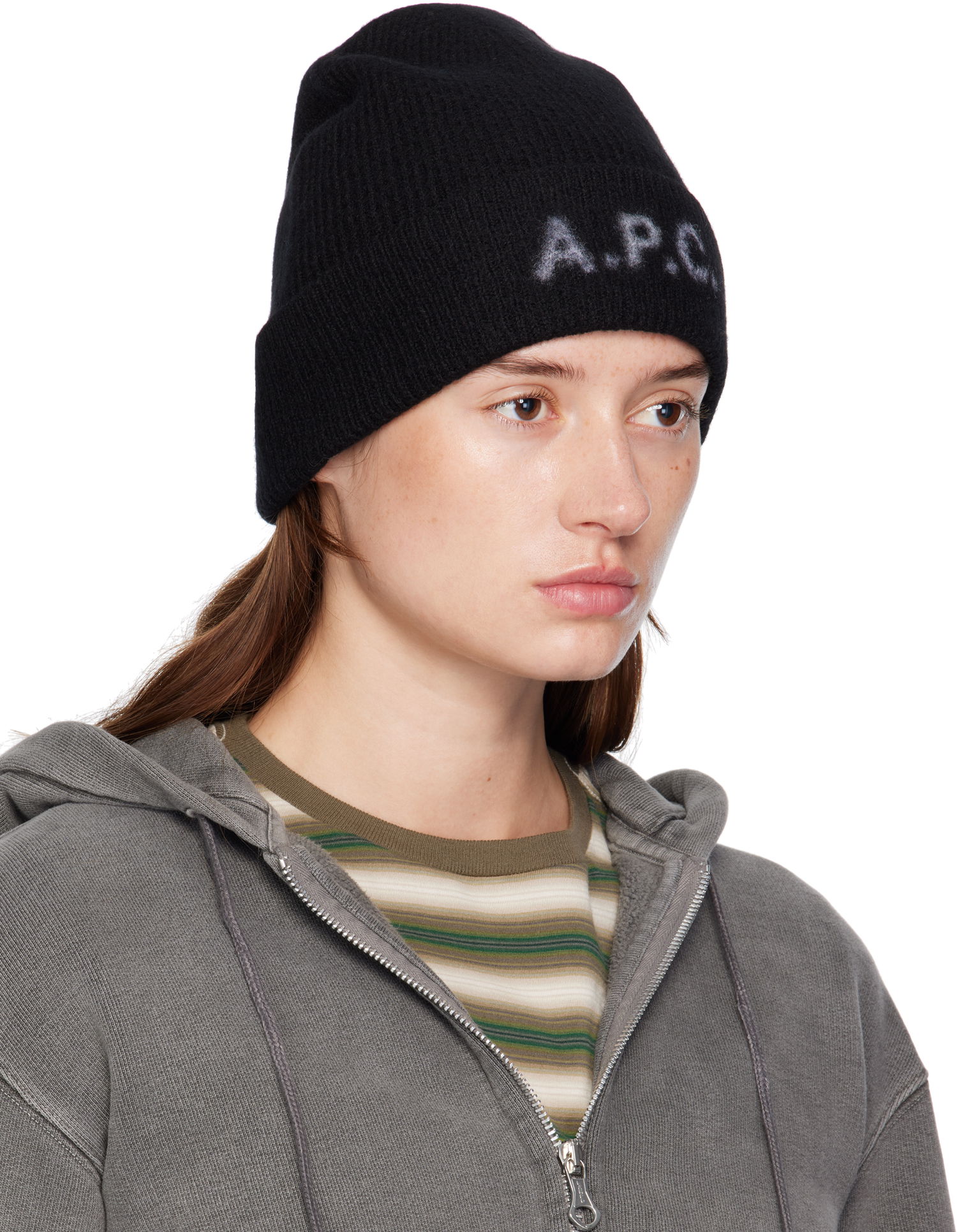 Beanie A.P.C. Black Harry Beanie Sort | WVBDK-M25085, 1
